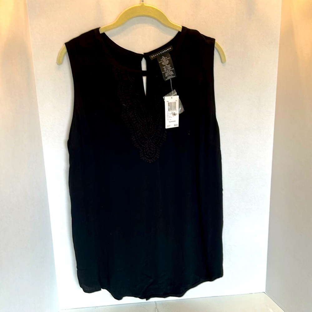Grace Elements Black Lace Detail Tank Top